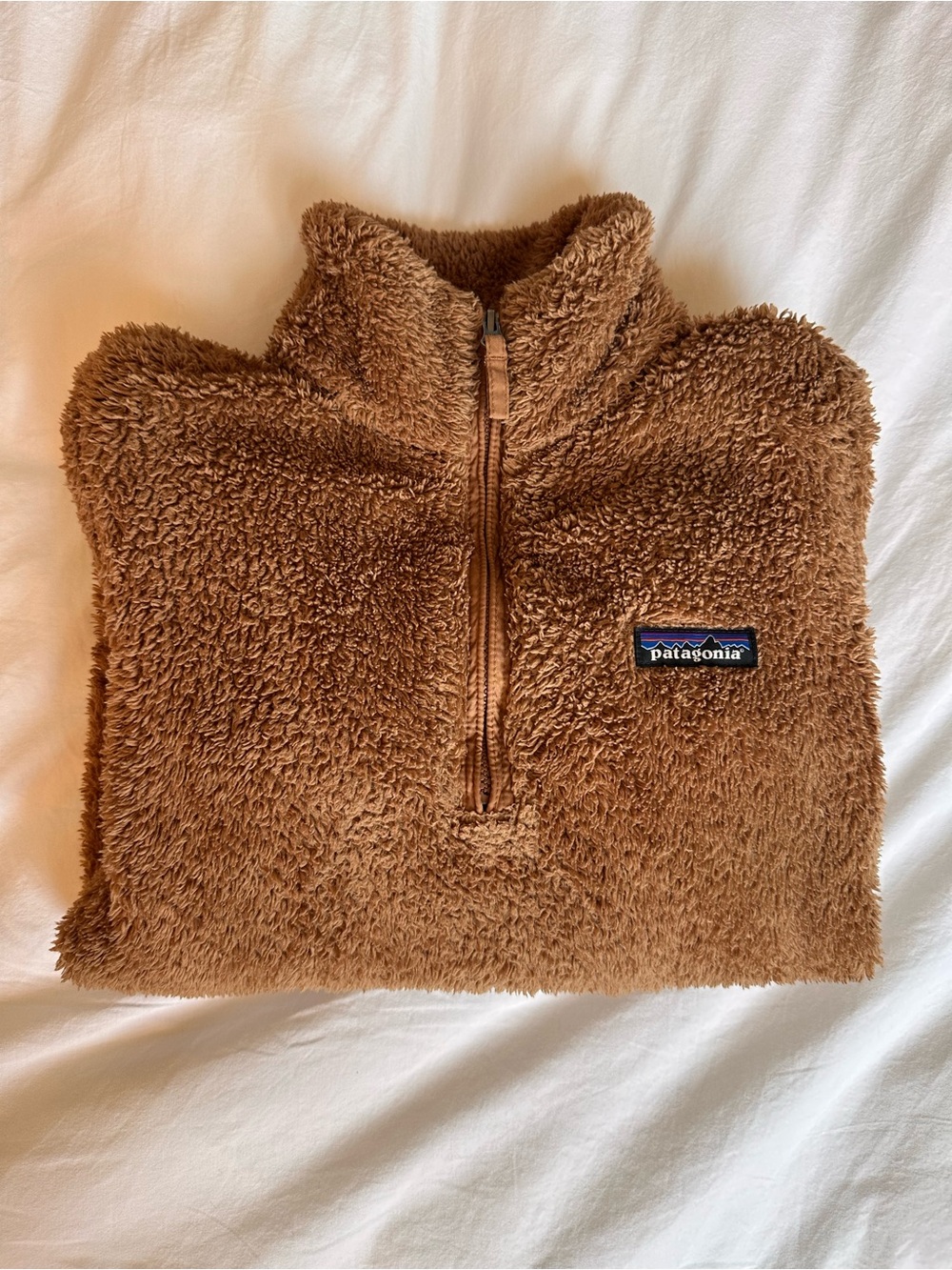 Patagonia Women’s Tan Sherpa Fleece Sweater